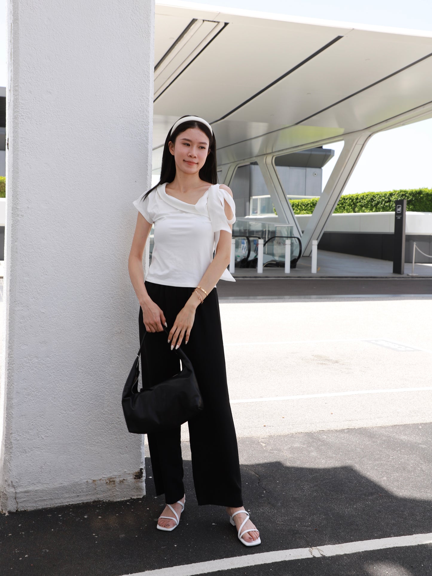 One Ribbon Cotton T Top