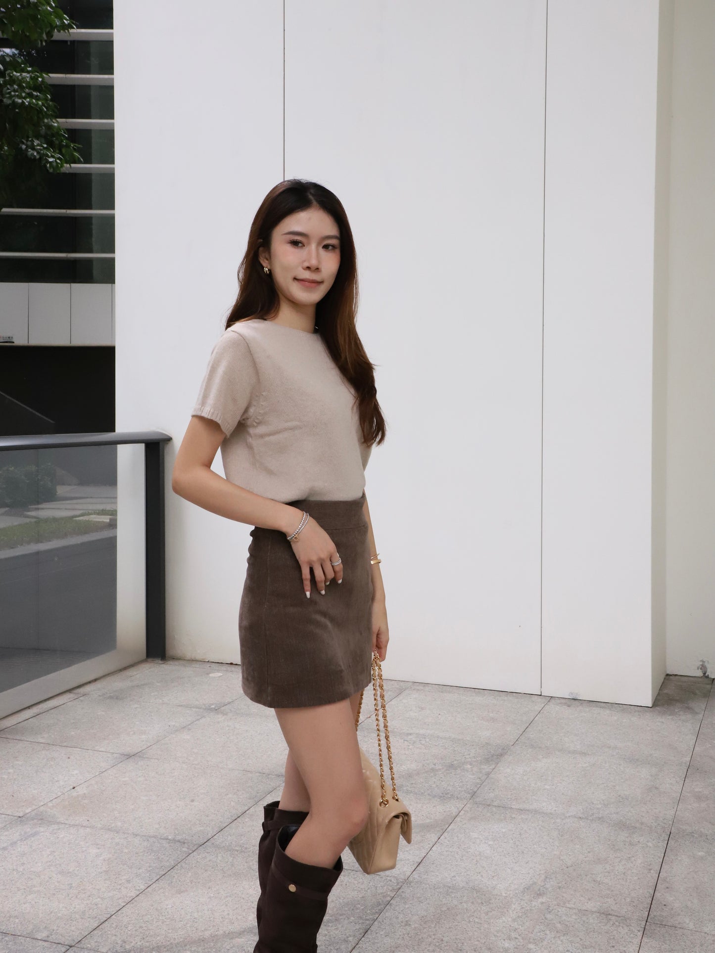 Cashmere & Wool Shorts T Top