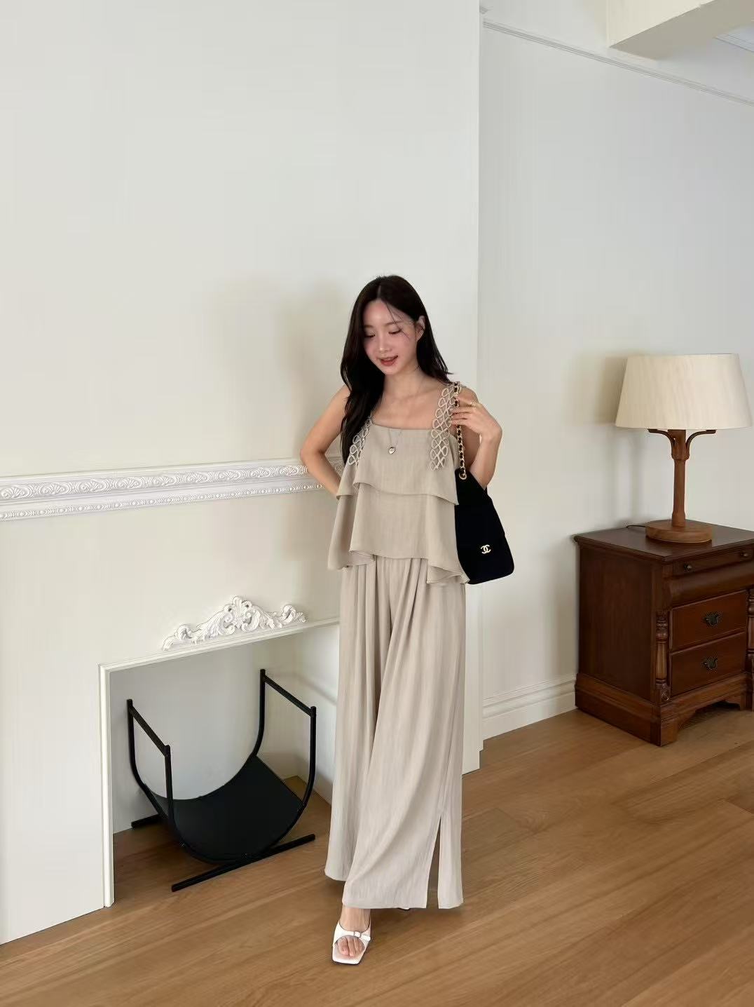 Chiffon Slit Pants