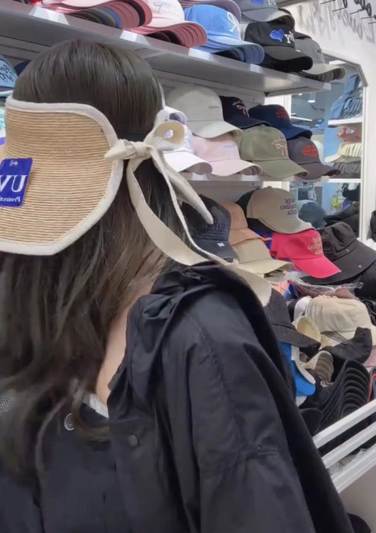 Ribbon at Back Hat