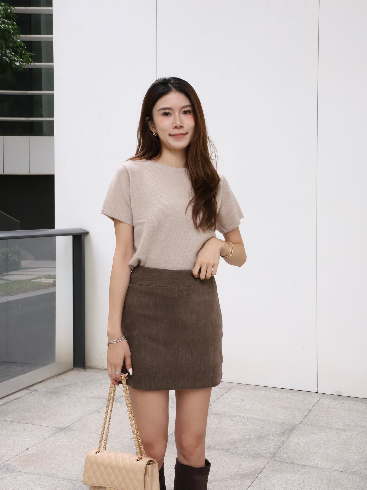 Cashmere & Wool Shorts T Top
