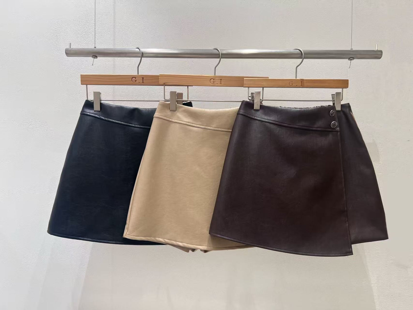 Leather Skirt Shorts