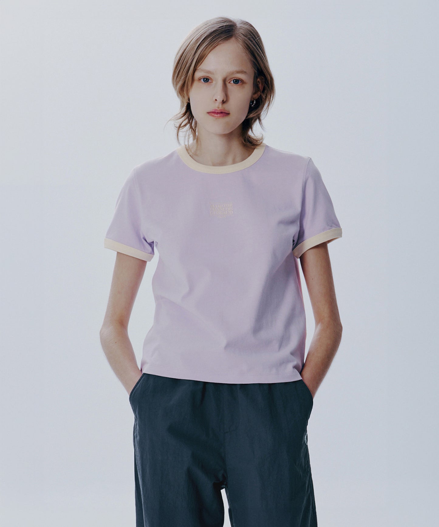 W CLASSIC LOGO RINGER TEE