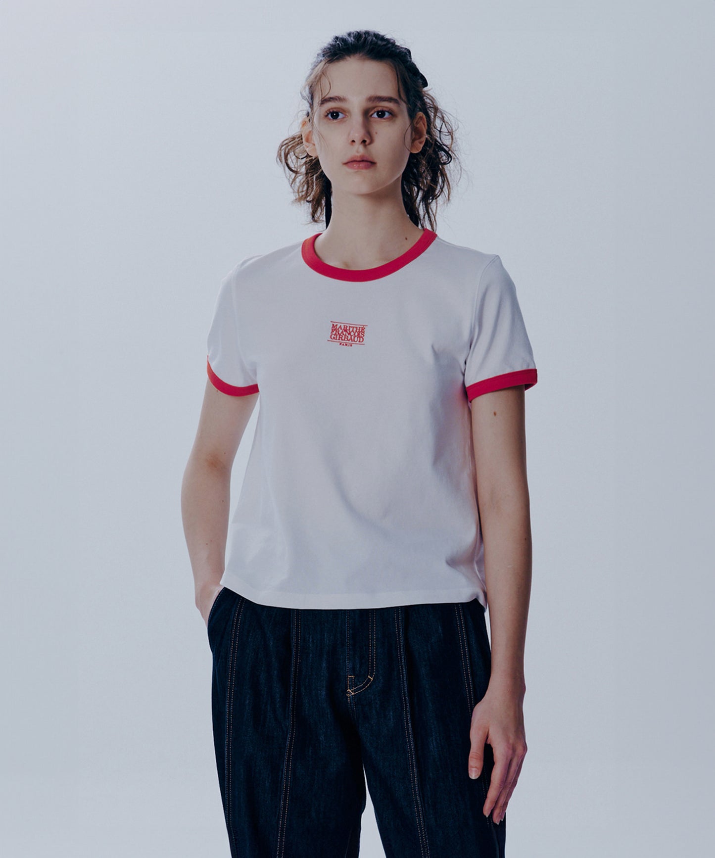 W CLASSIC LOGO RINGER TEE