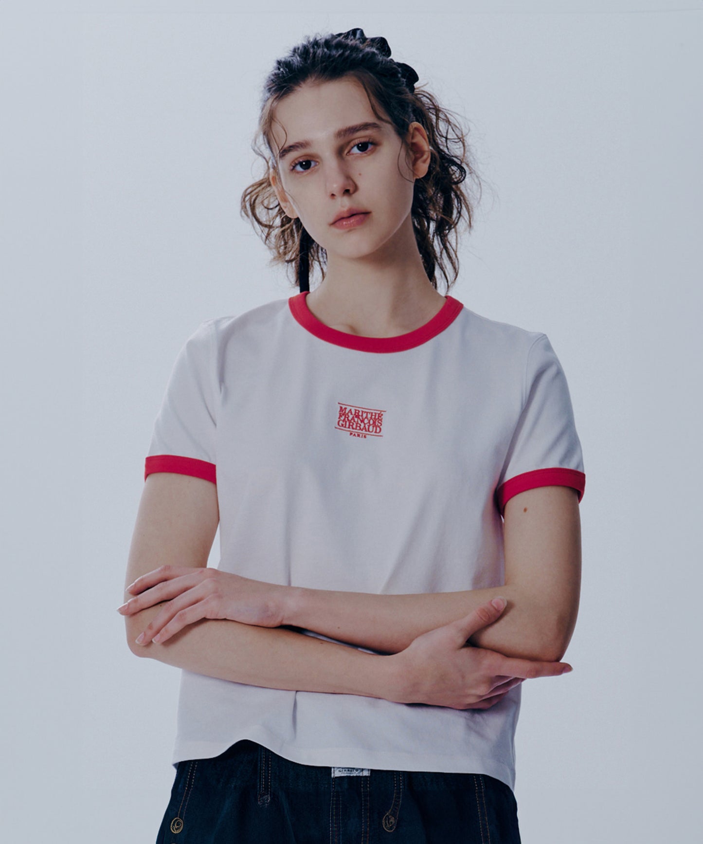 W CLASSIC LOGO RINGER TEE