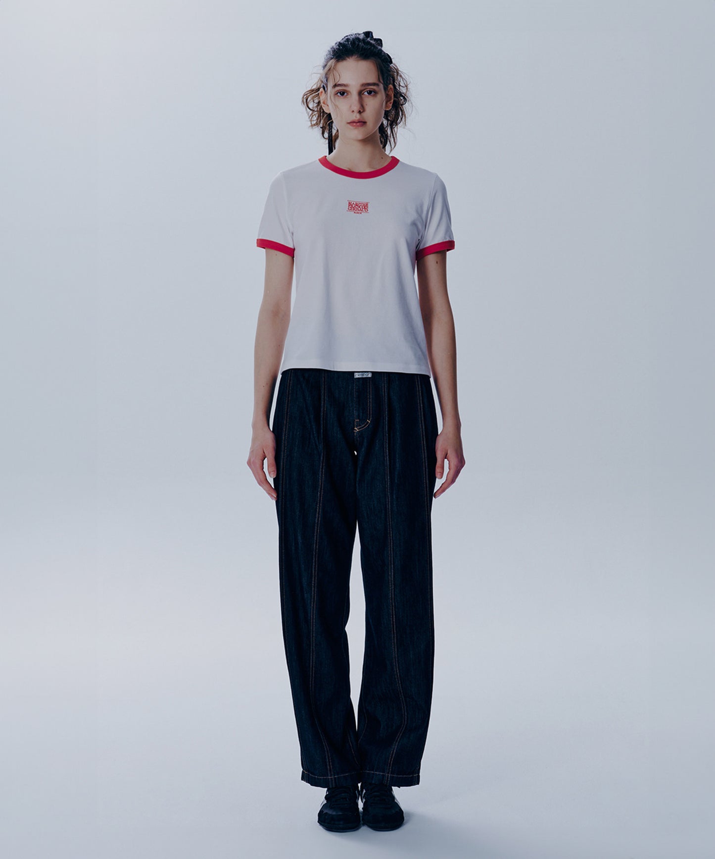 W CLASSIC LOGO RINGER TEE