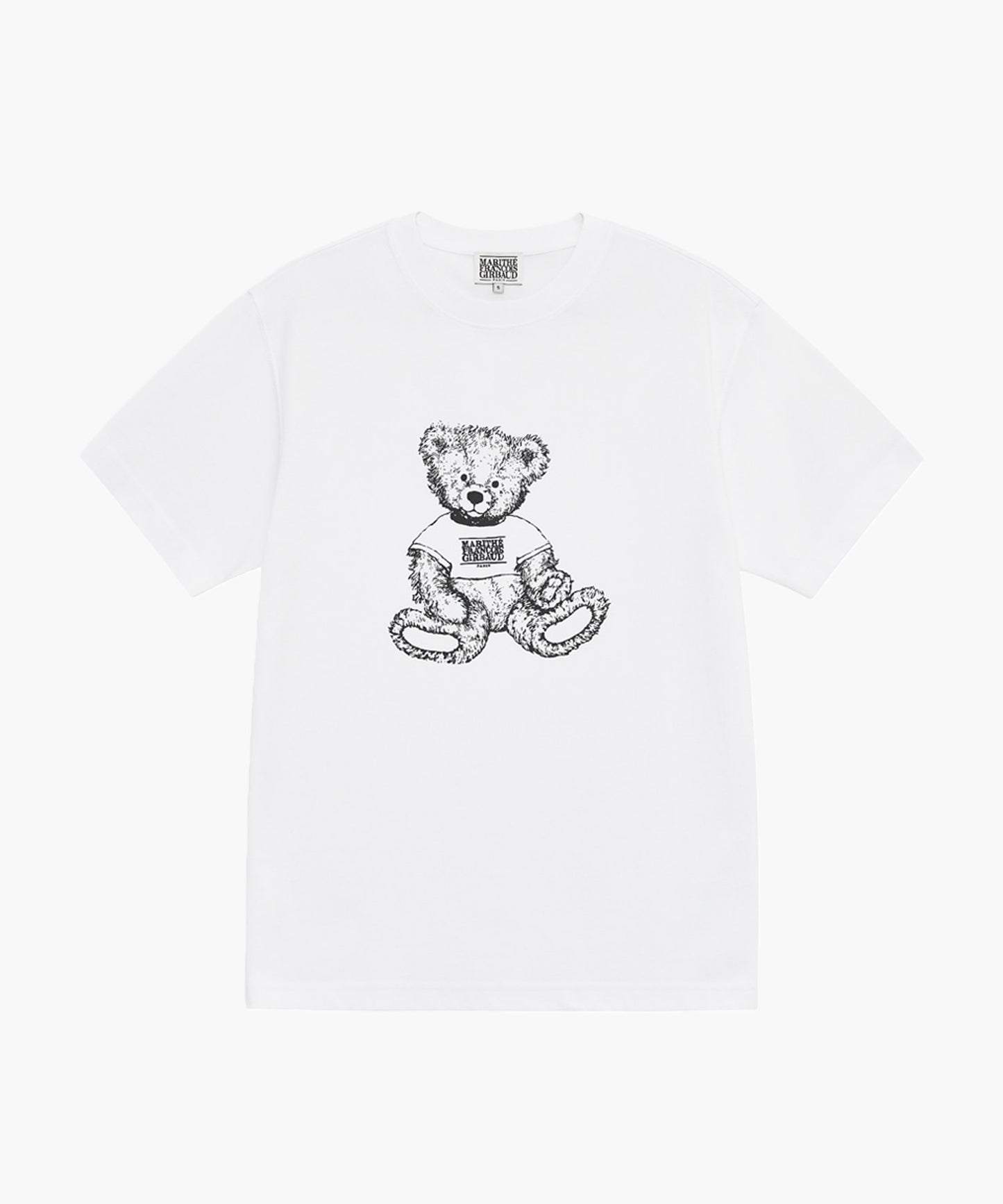 DOODLE BEAR TEE white/black