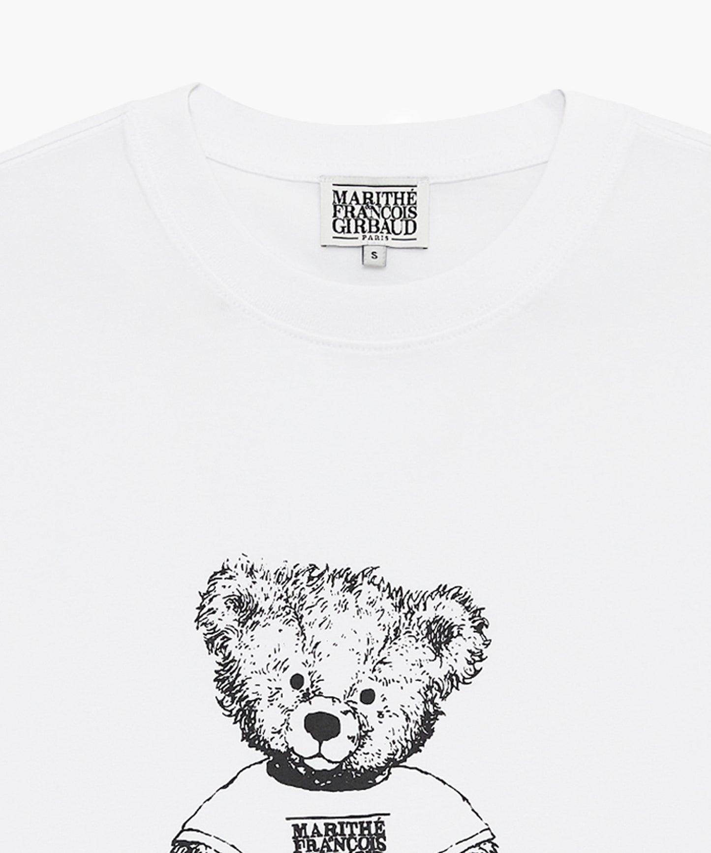 DOODLE BEAR TEE white/black