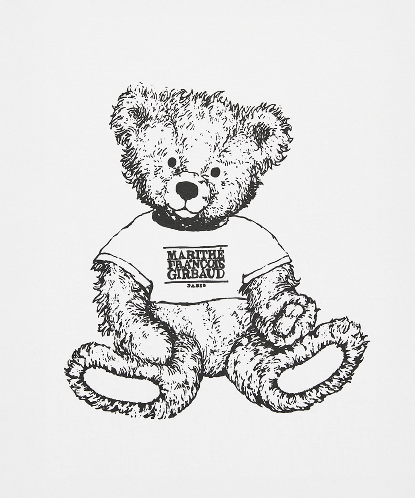 DOODLE BEAR TEE white/black