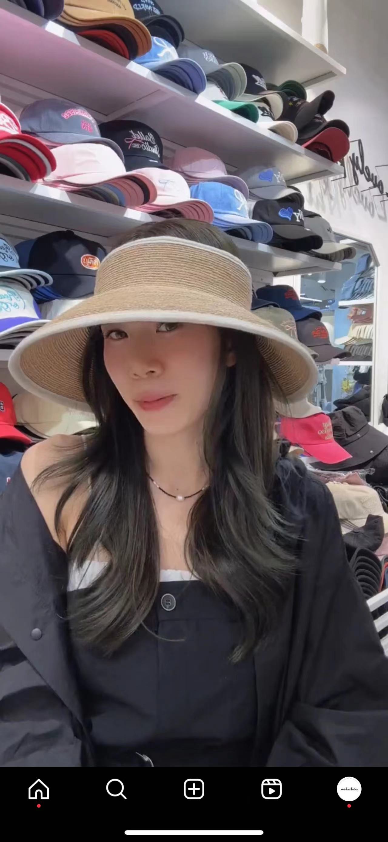 Ribbon at Back Hat