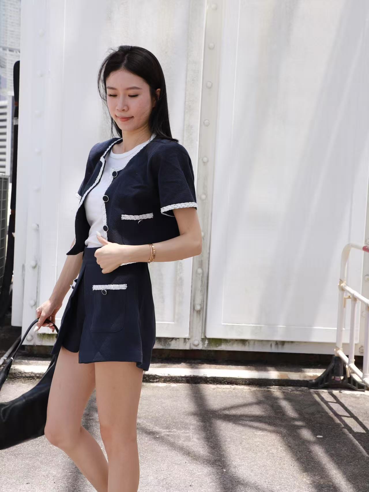 Tweed Jacket & Shorts Set