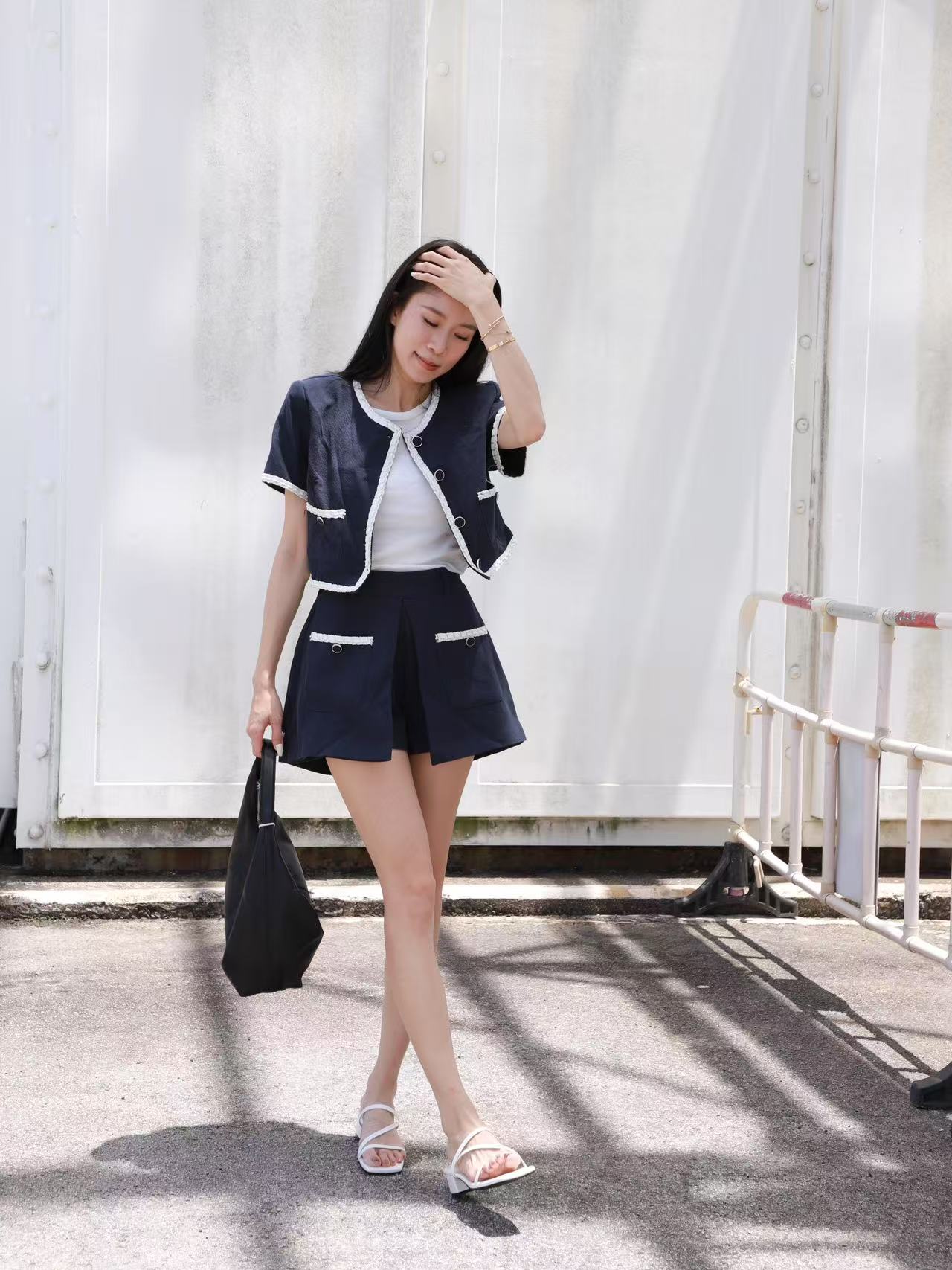 Tweed Jacket & Shorts Set