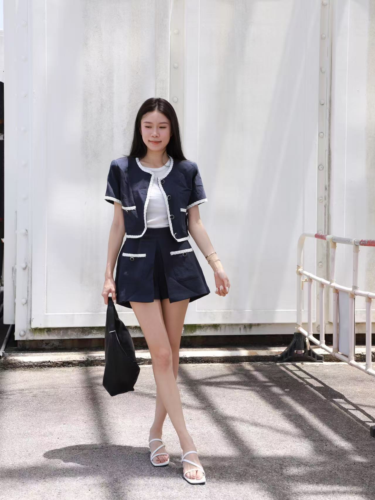 Tweed Jacket & Shorts Set