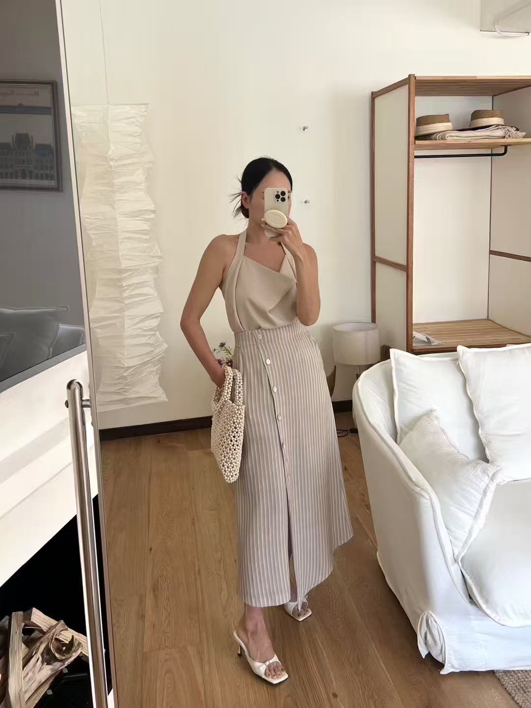 Cross neck chiffon Tank Top