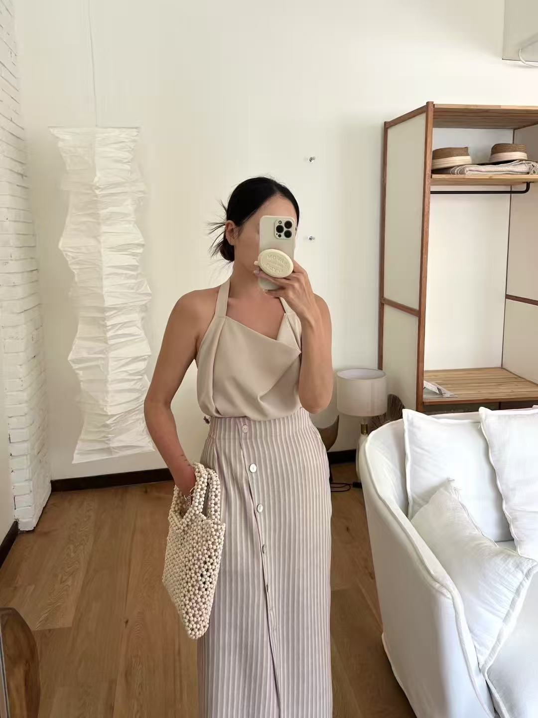 Cross neck chiffon Tank Top