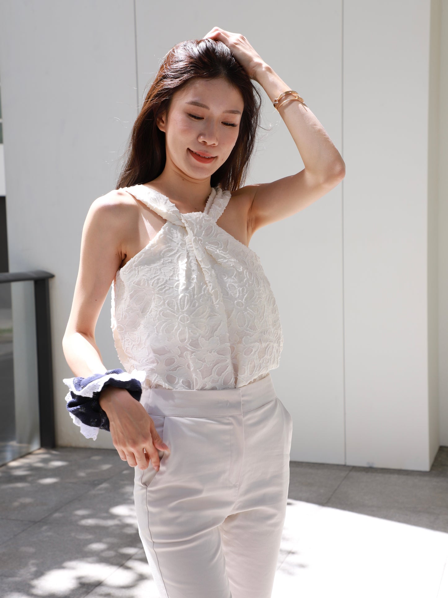 Chiffon Office Slim Pants