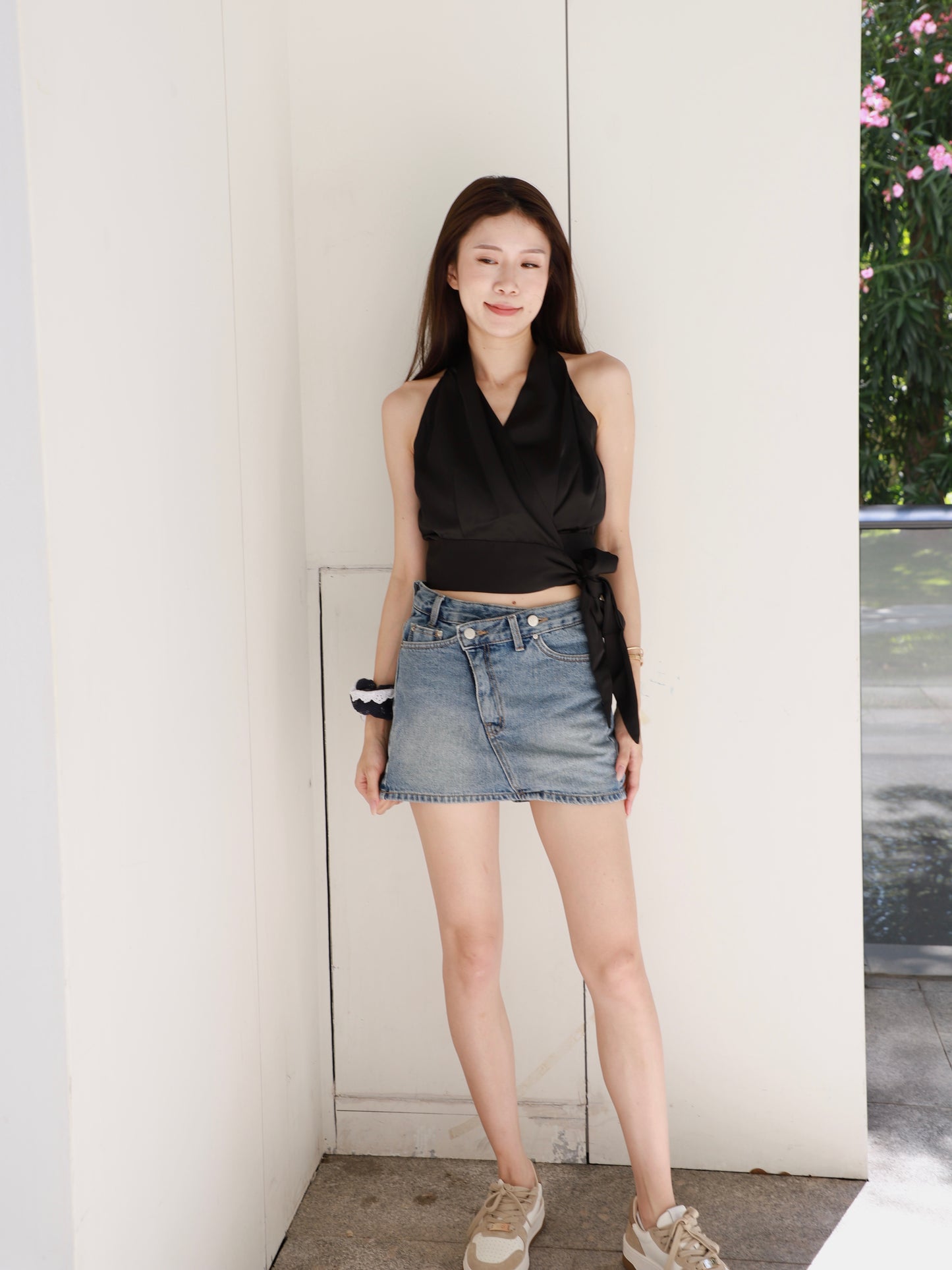 Silk Tied & Wrap Tank Top