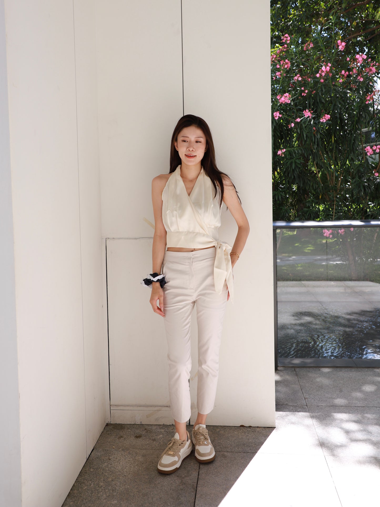 Silk Tied & Wrap Tank Top