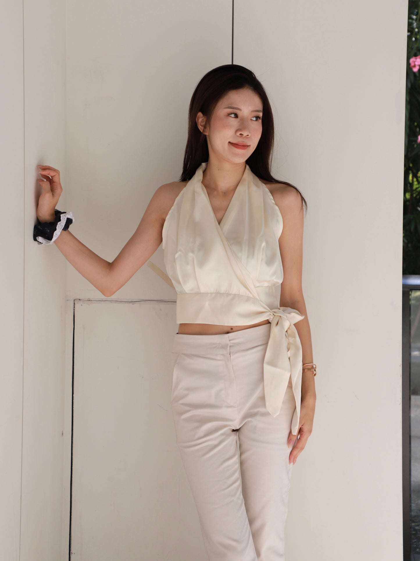 Silk Tied & Wrap Tank Top