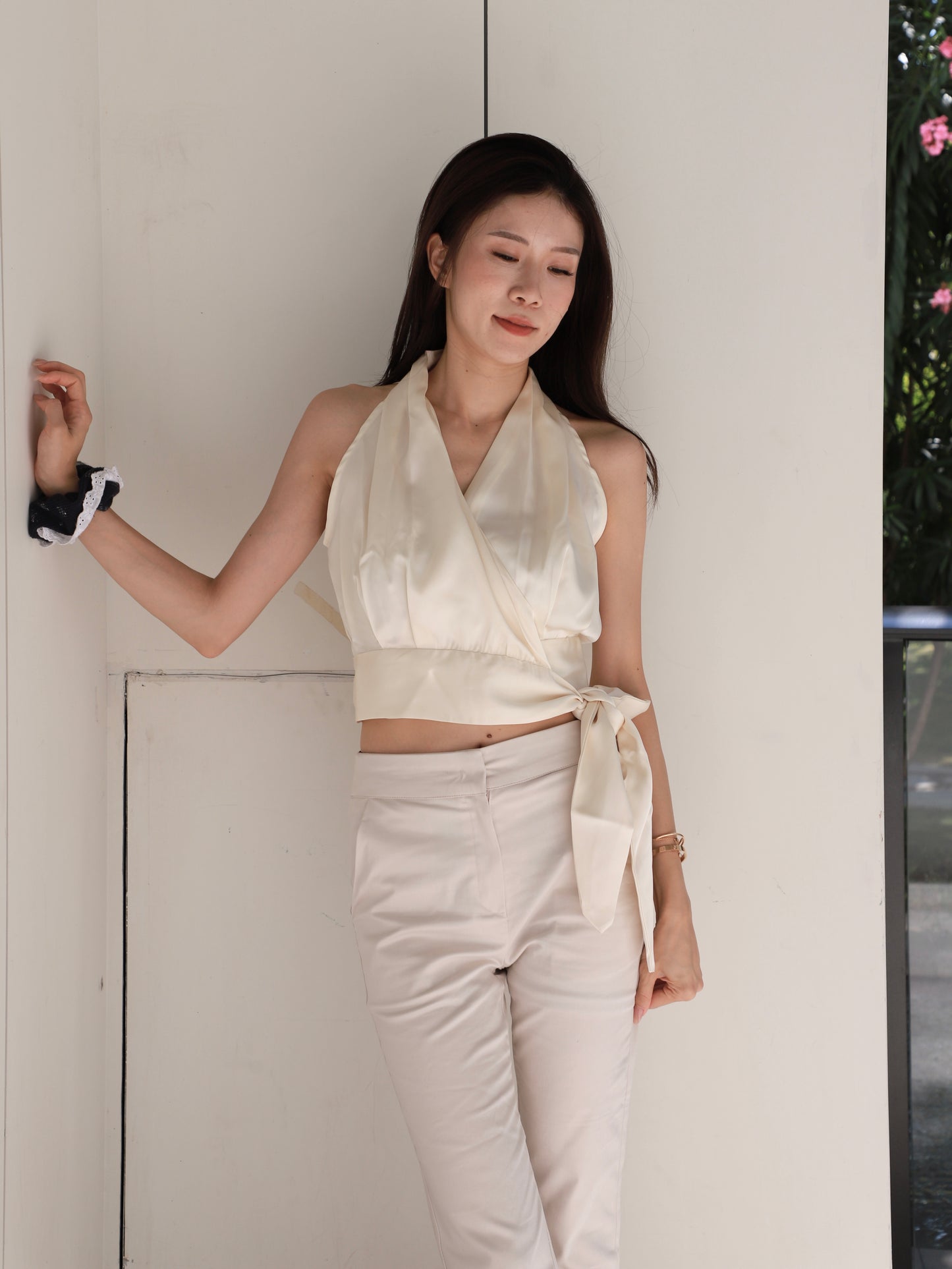 Silk Tied & Wrap Tank Top