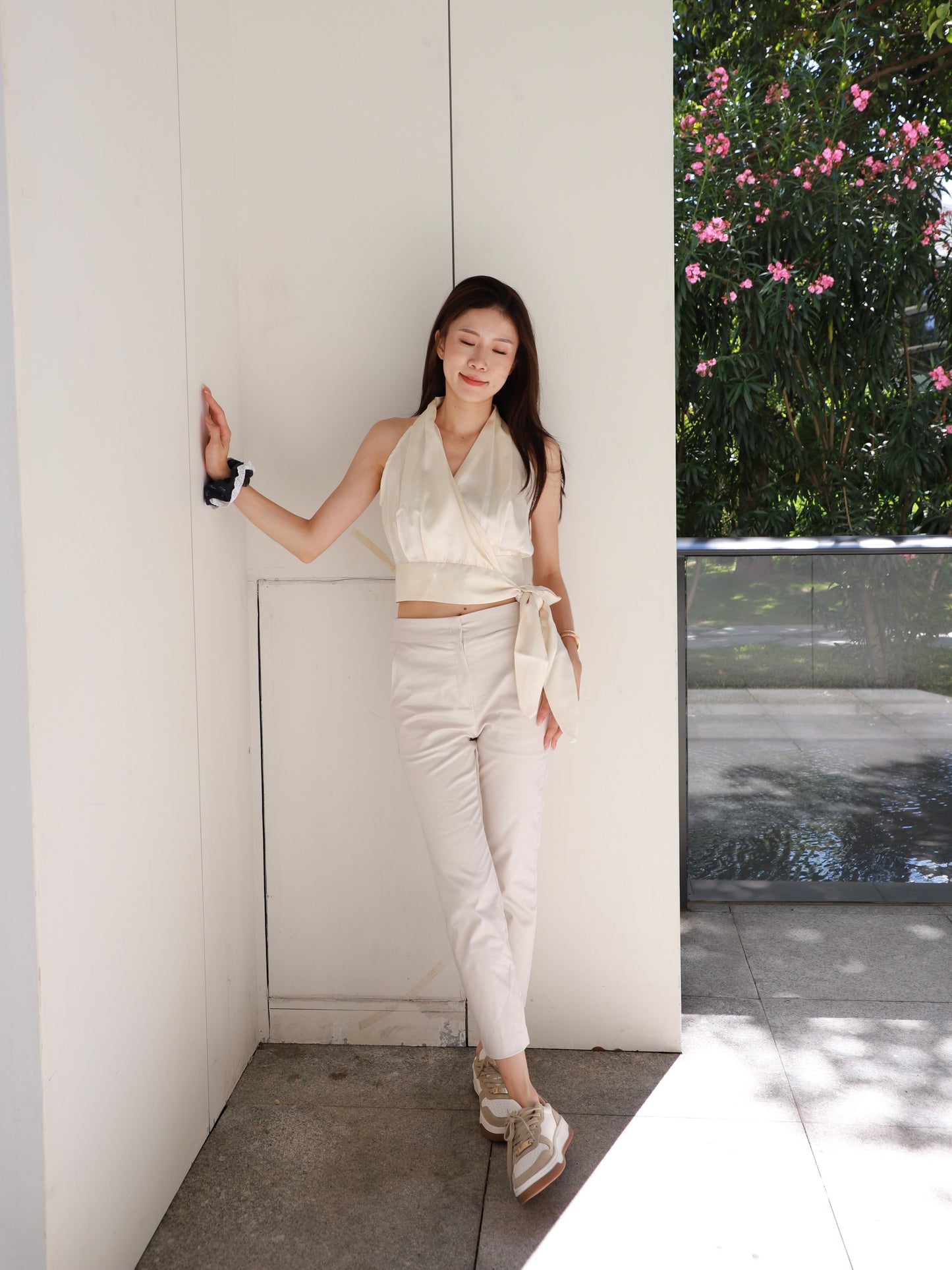 Silk Tied & Wrap Tank Top