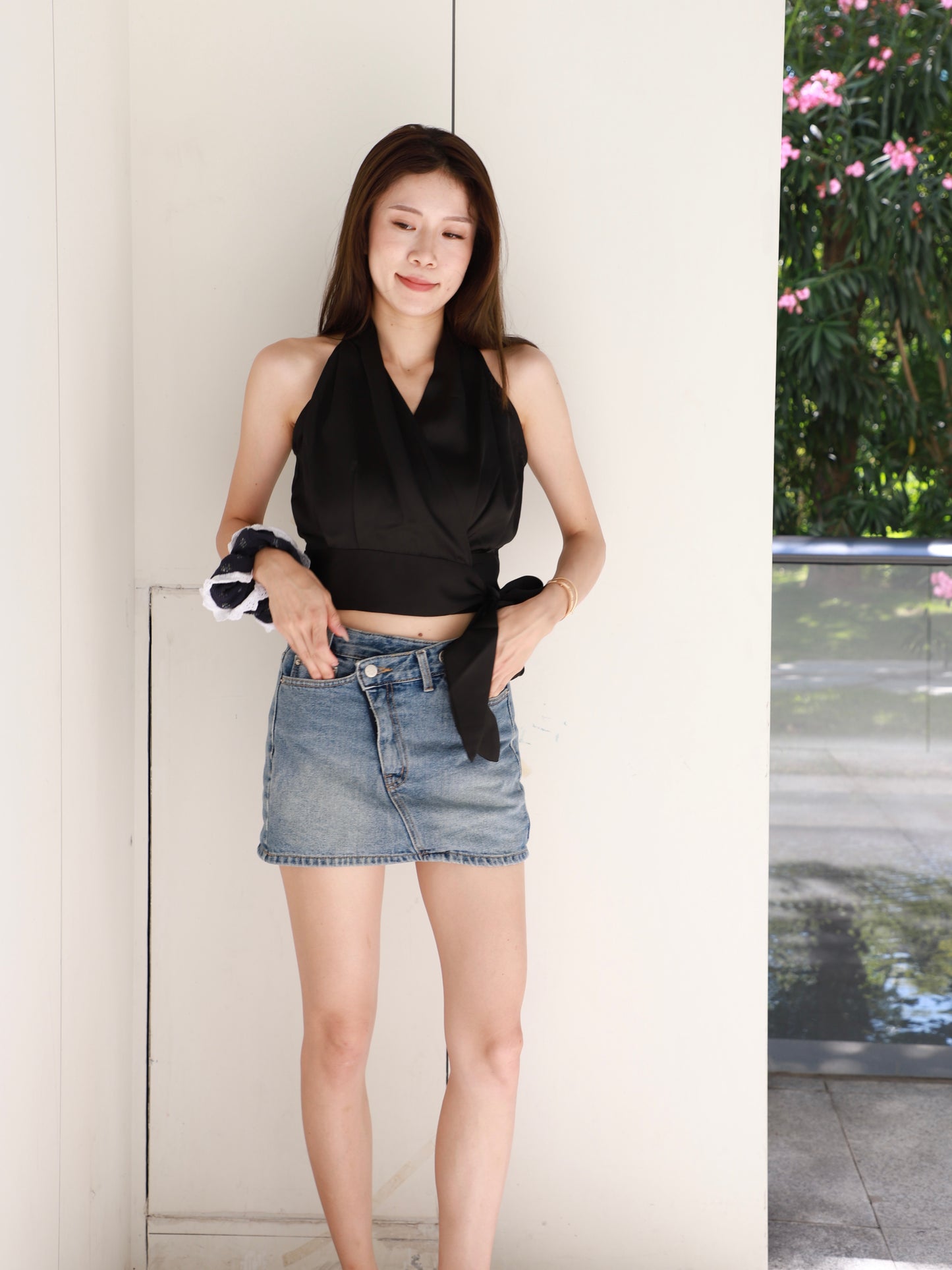 Silk Tied & Wrap Tank Top