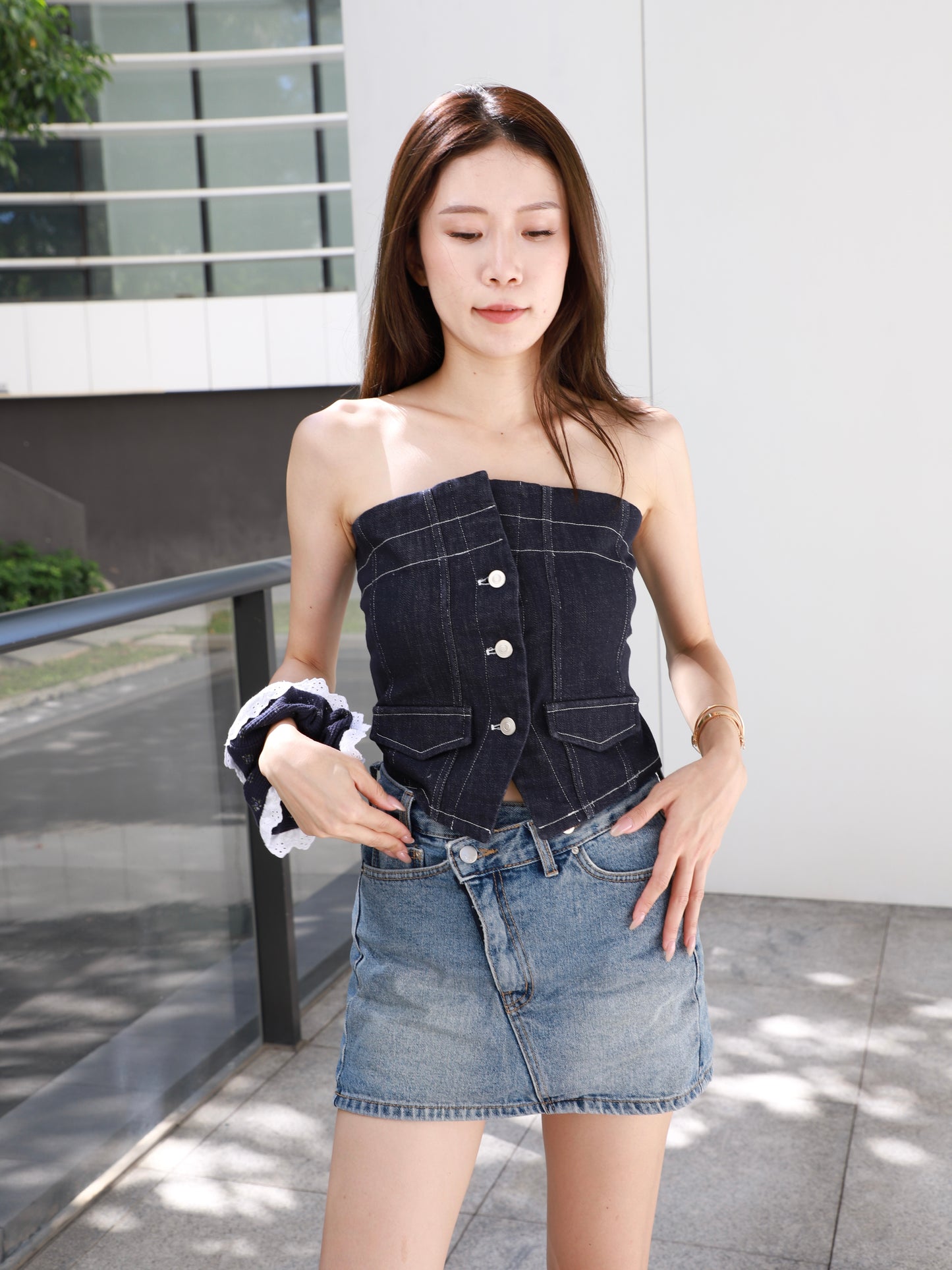 Denim Tube Top