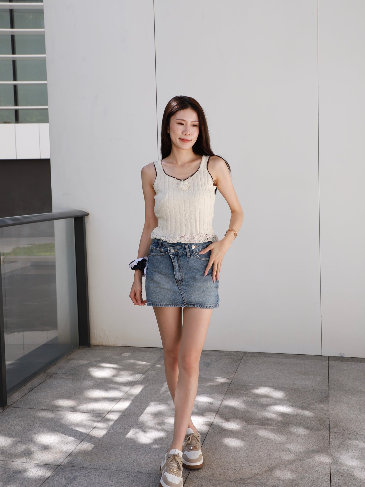 Flower Knitted Tank Top