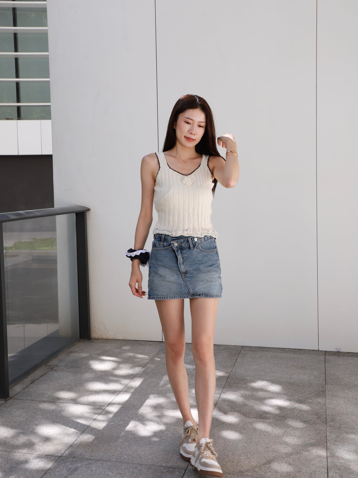 Flower Knitted Tank Top