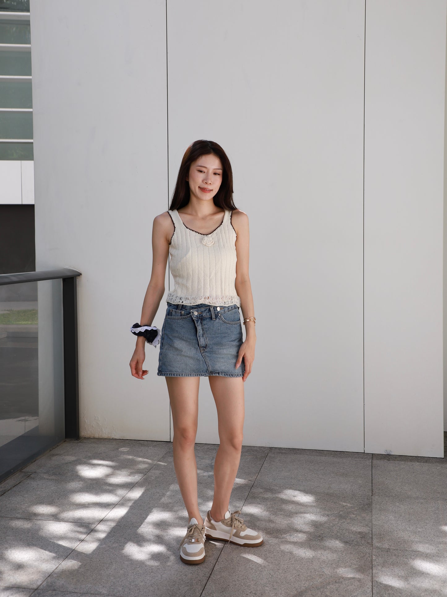 Flower Knitted Tank Top