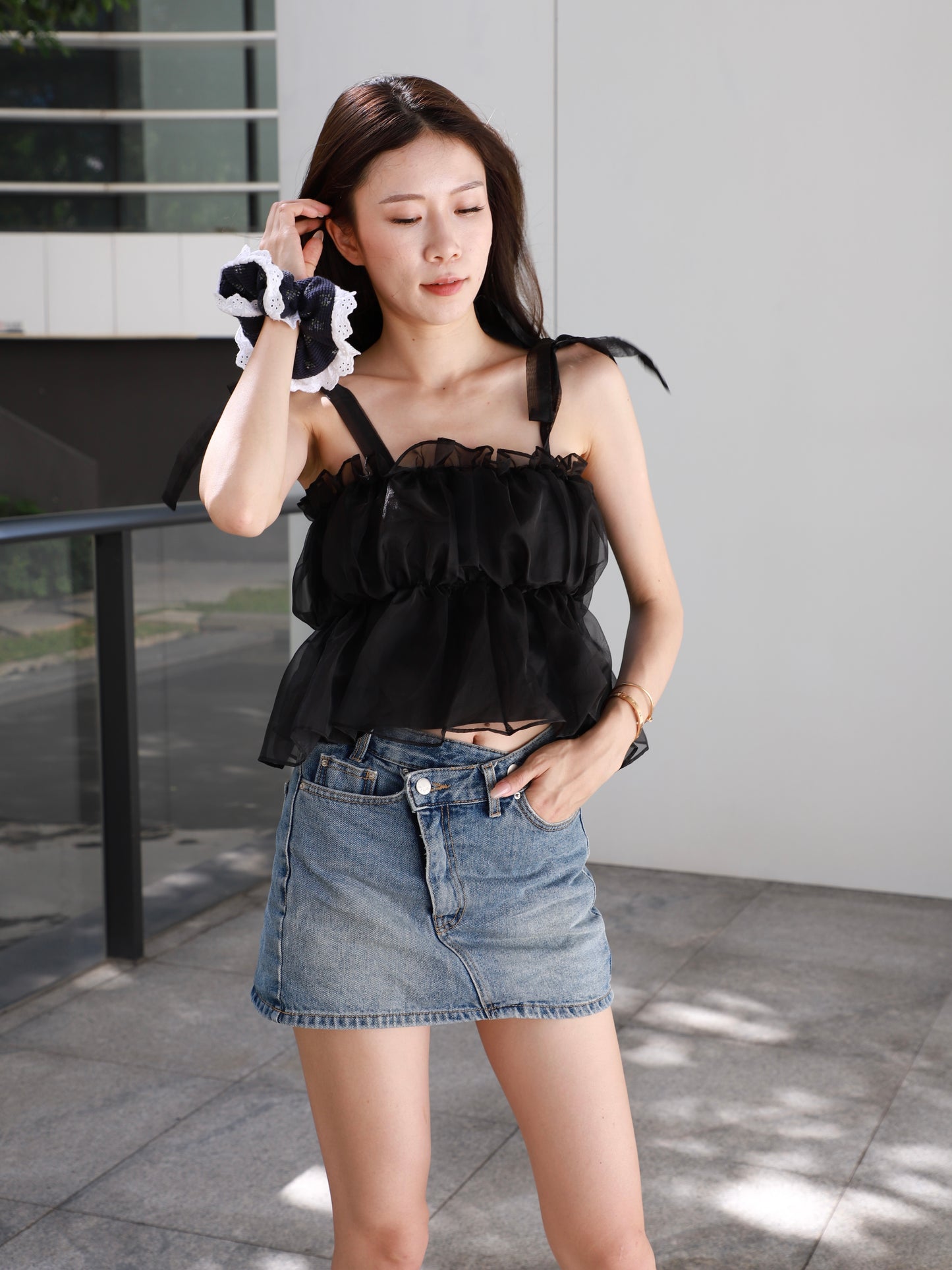 See Through Puffy Tank Top