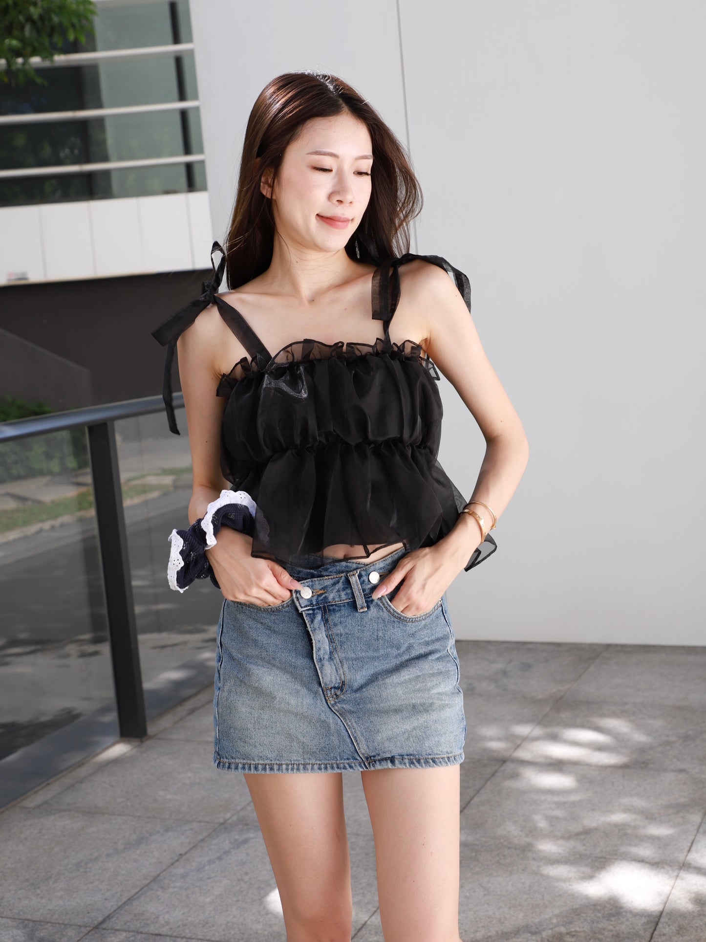 See Through Puffy Tank Top