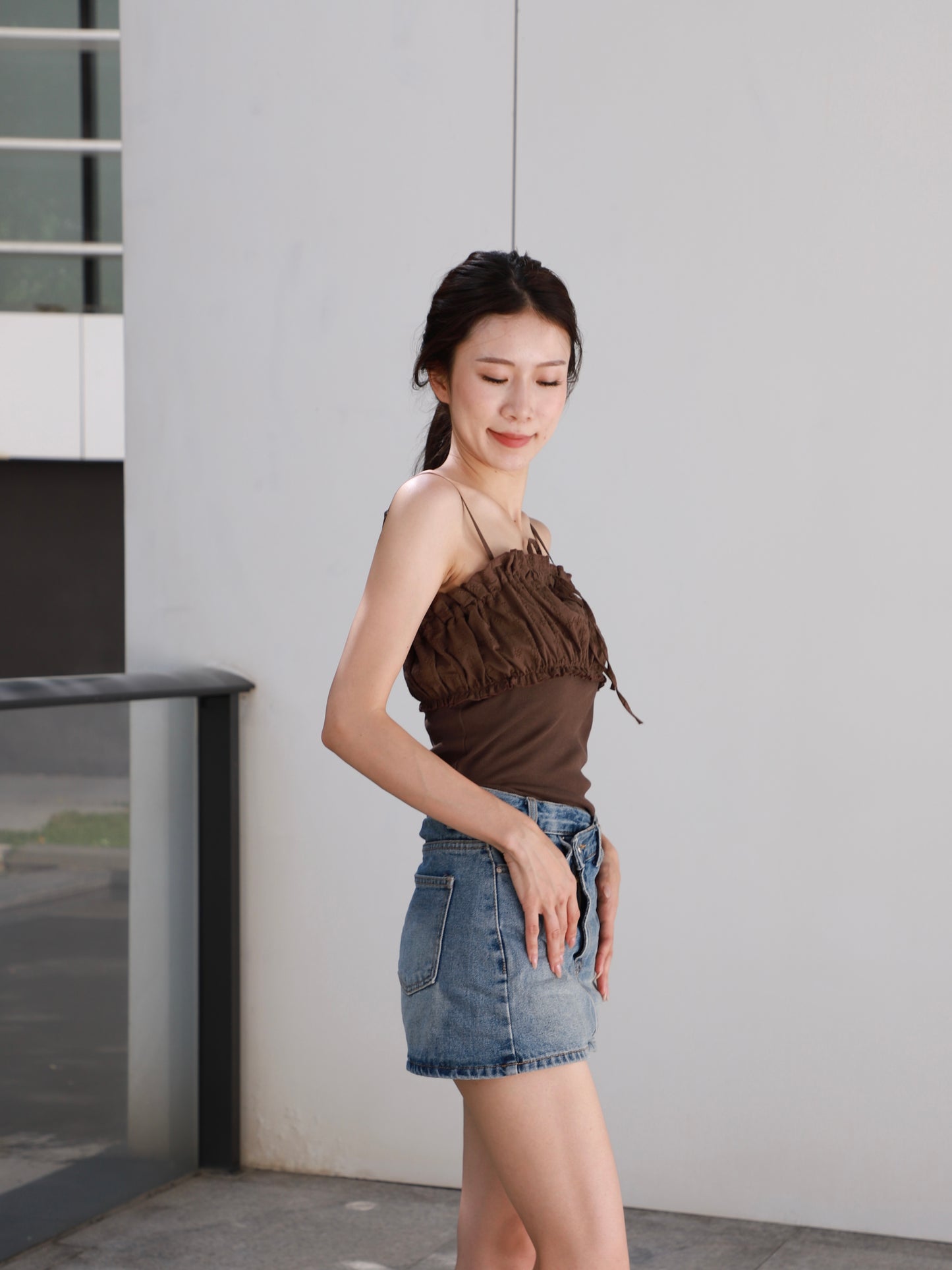 Half Lace Tank Top