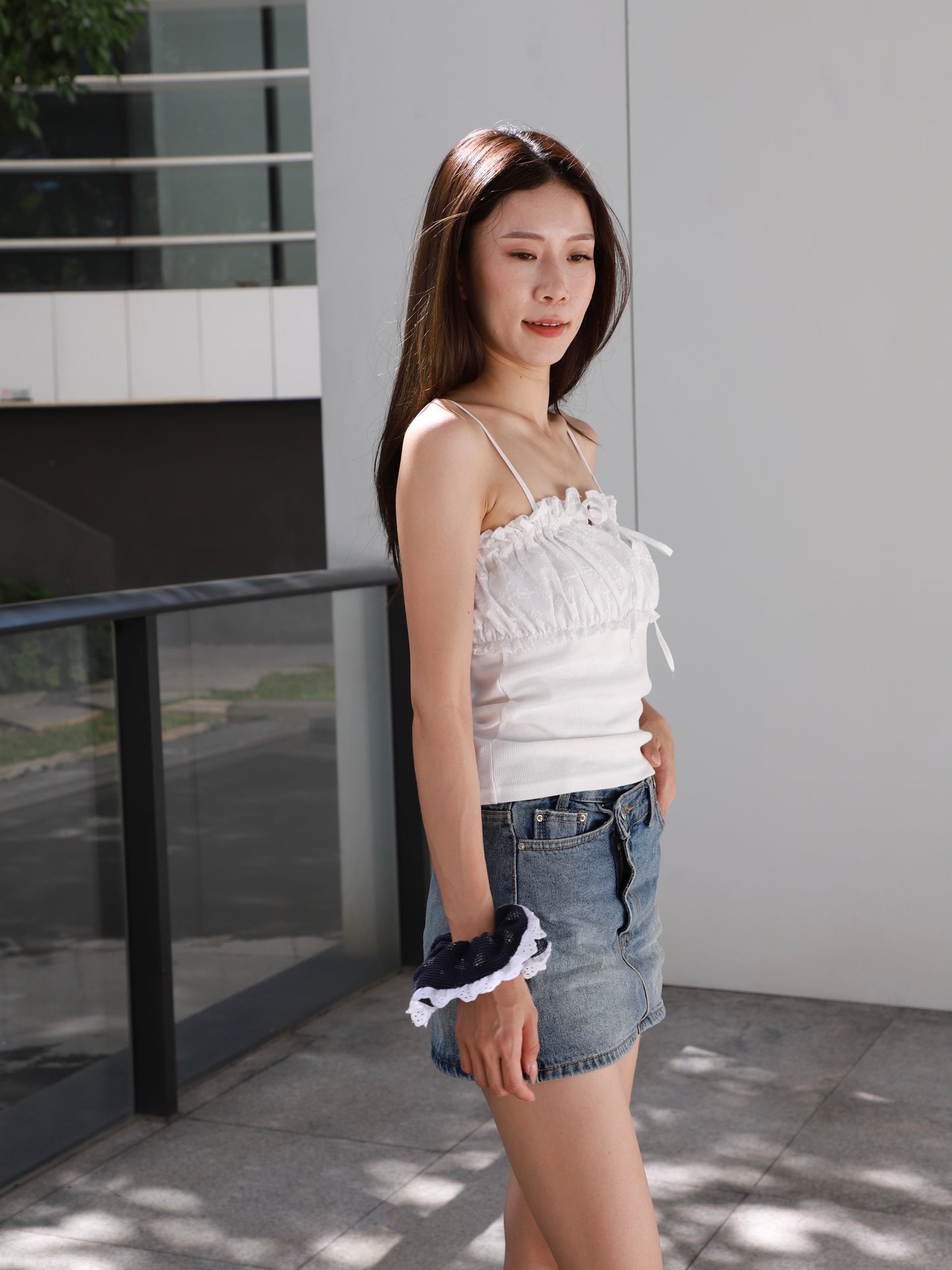 Half Lace Tank Top