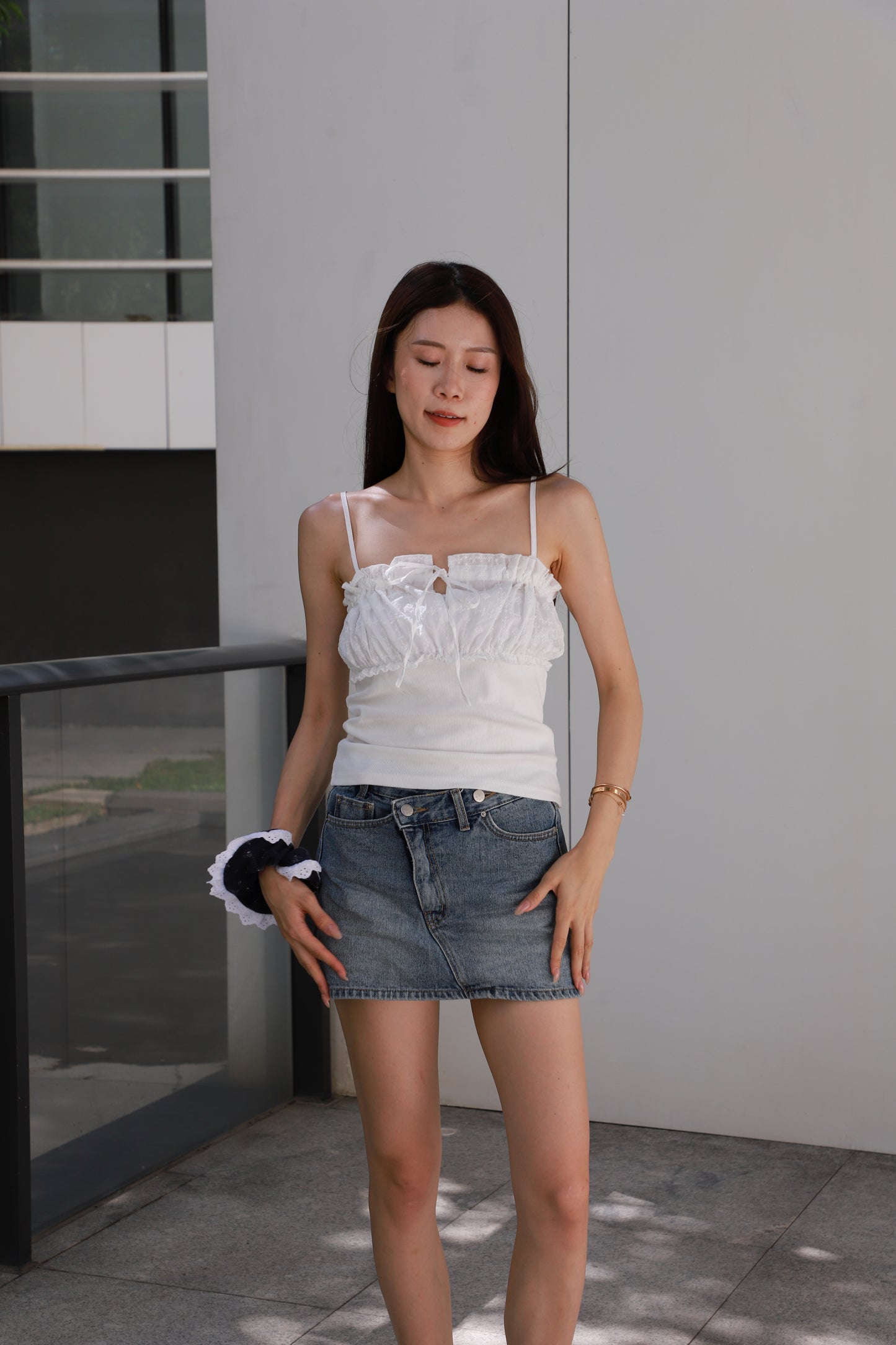 Half Lace Tank Top