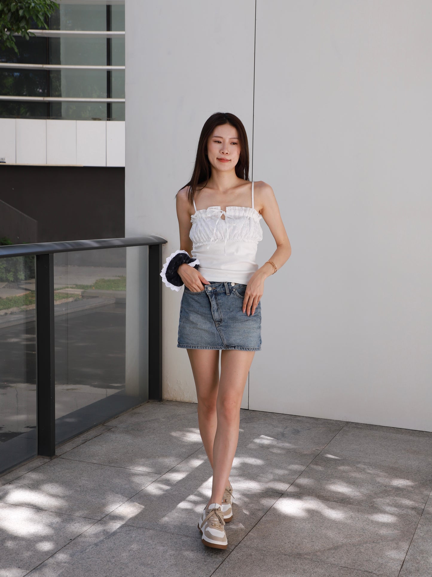 Half Lace Tank Top