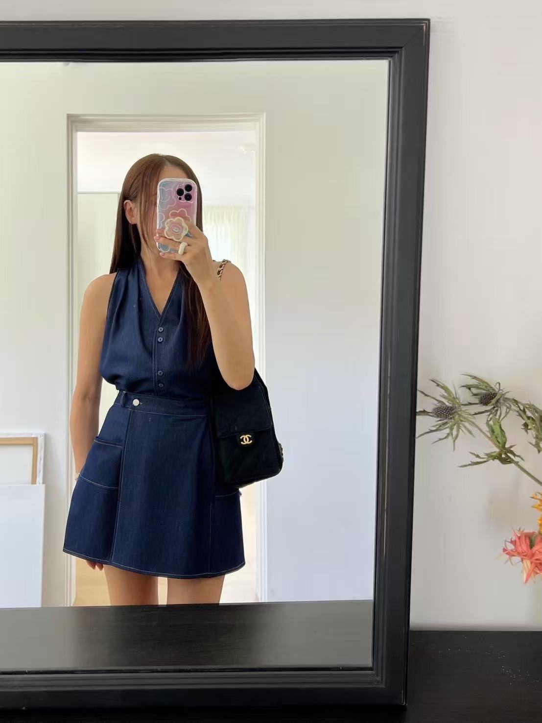 Denim Like Vest Top