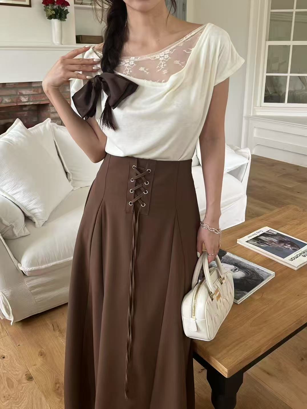 Lace Chest T Top
