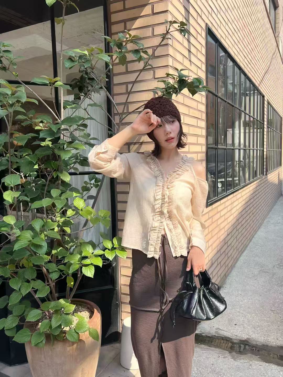 Ruffles Rose Chiffon Top