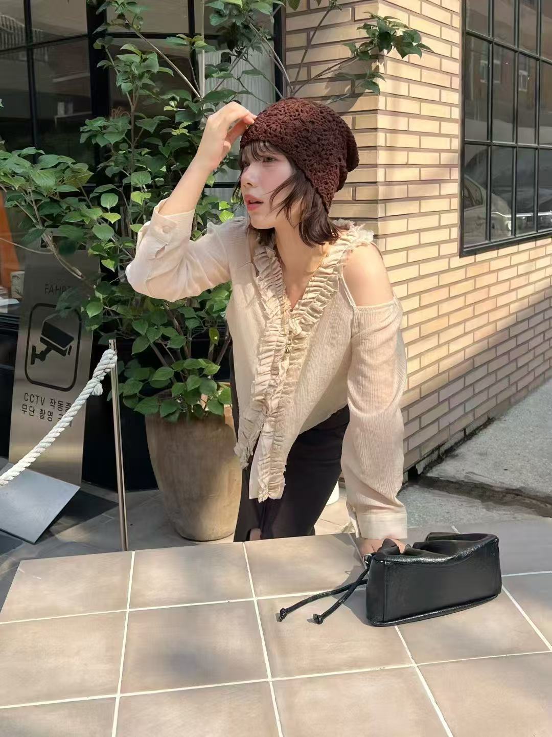 Ruffles Rose Chiffon Top