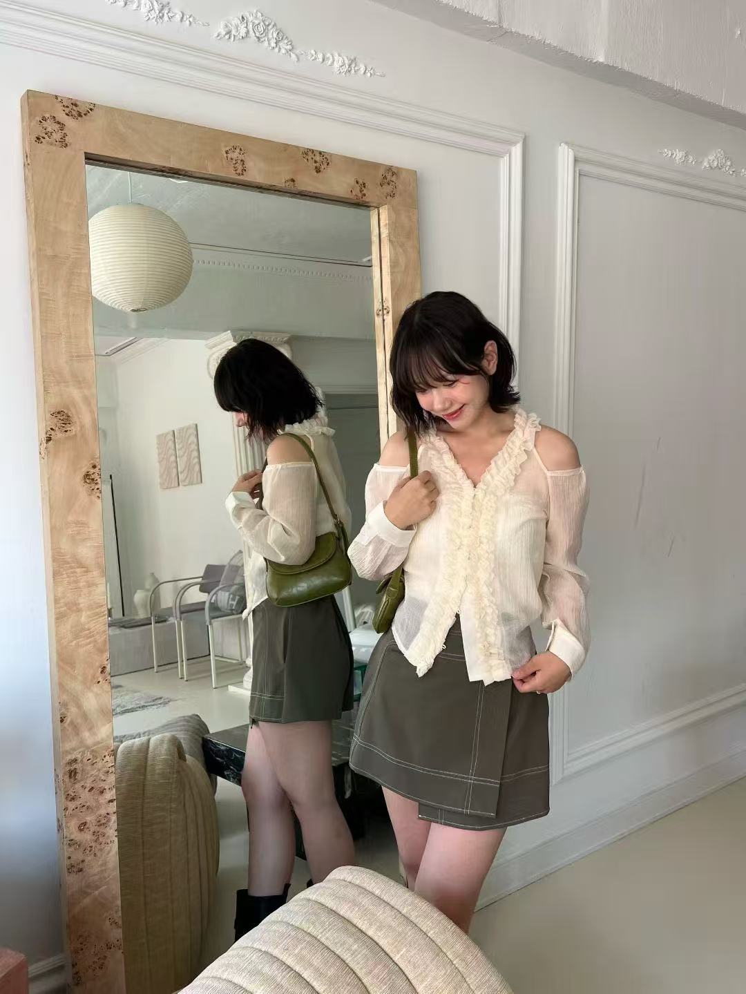 Ruffles Rose Chiffon Top