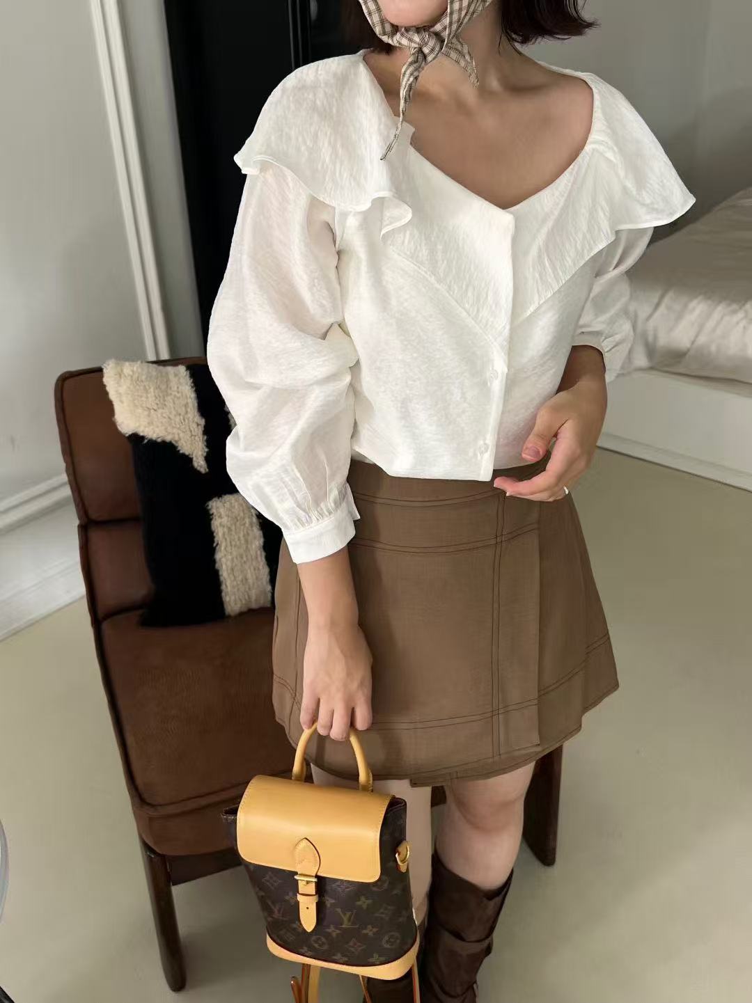 Chiffon Shirt Long Sleeves Top