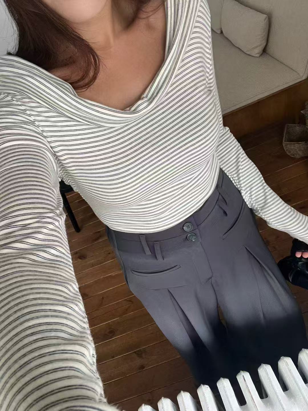 Slit Chiffon Pants