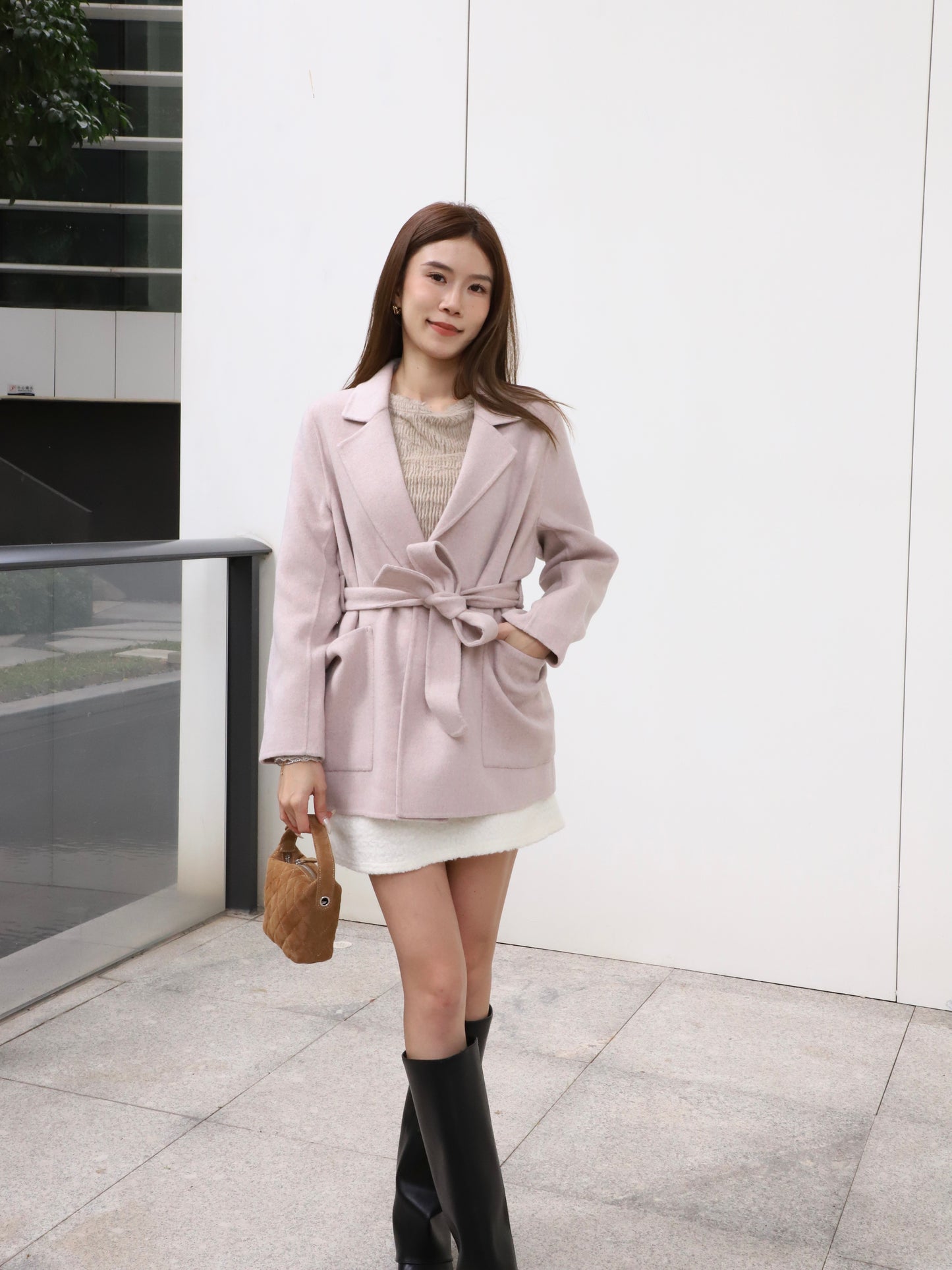 Doubled Wool Pink Blazer
