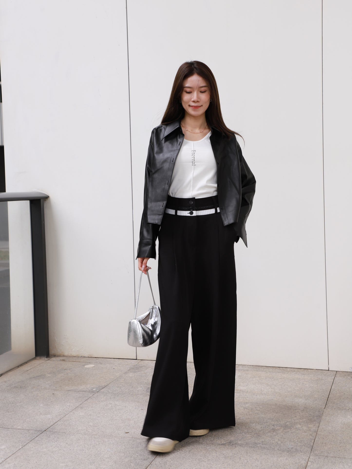 Waist Detailed Chiffon Pants