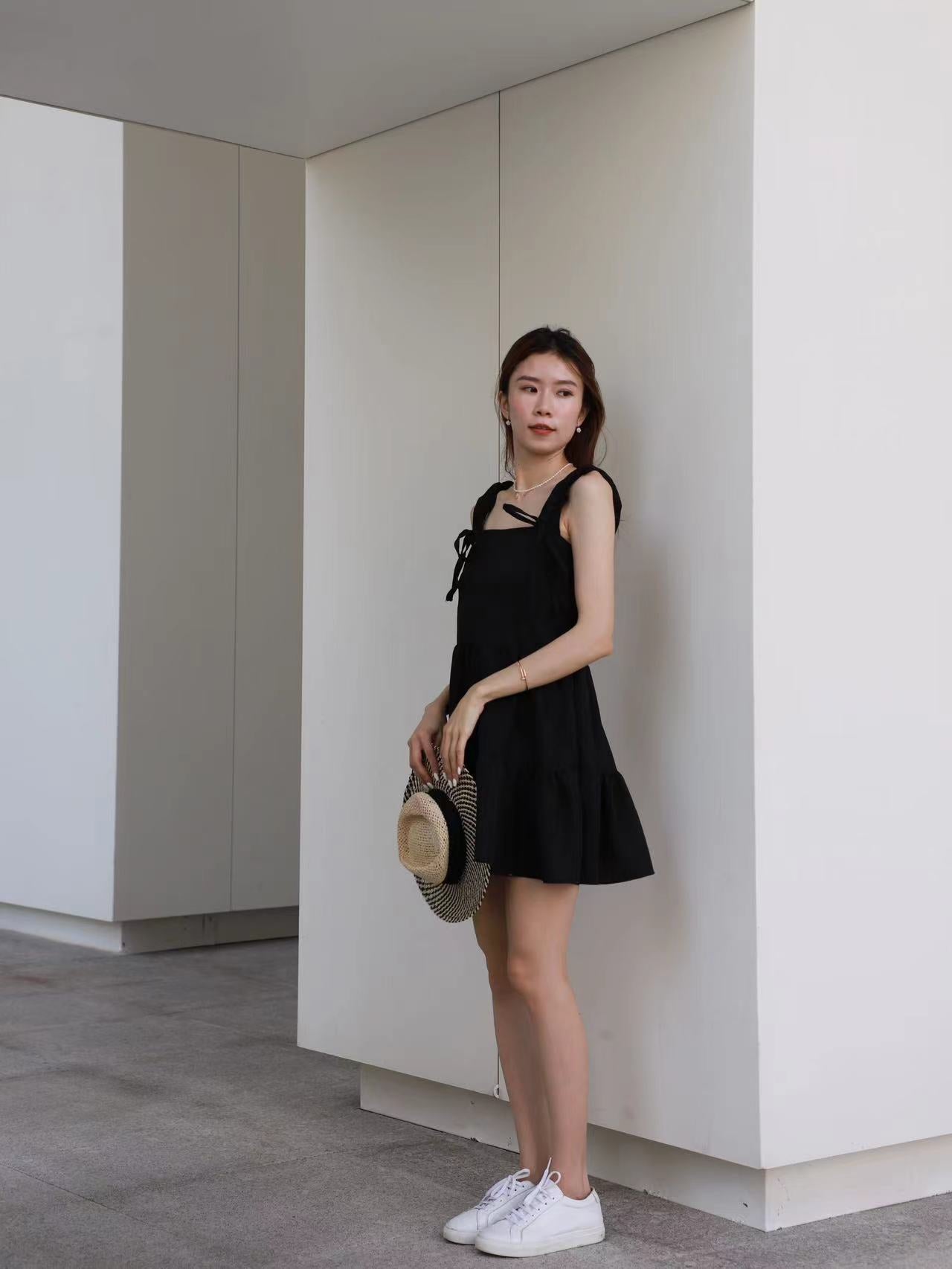 THAI Ruffles Sleeves Cup Cake Mini Dress
