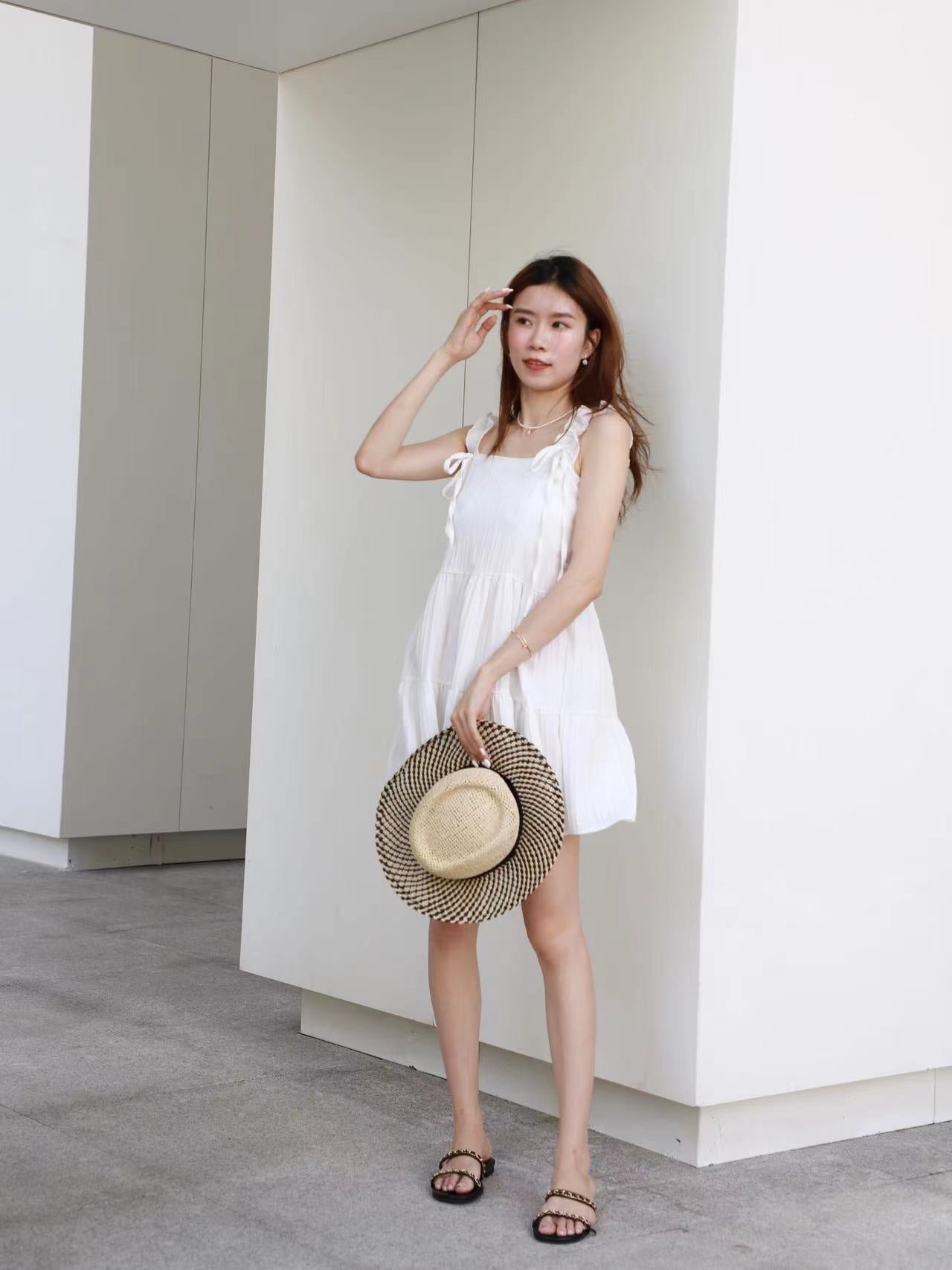THAI Ruffles Sleeves Cup Cake Mini Dress