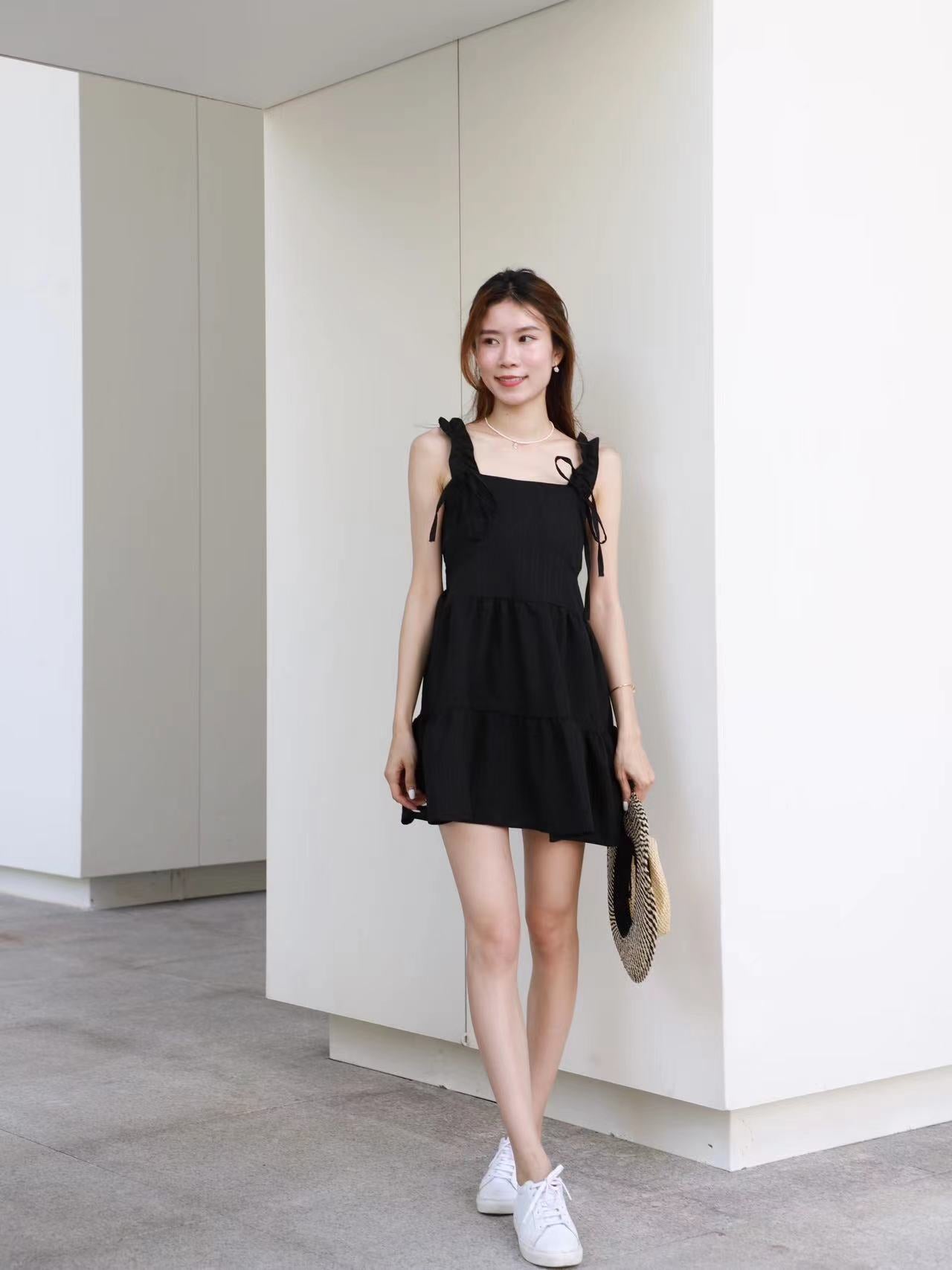 THAI Ruffles Sleeves Cup Cake Mini Dress