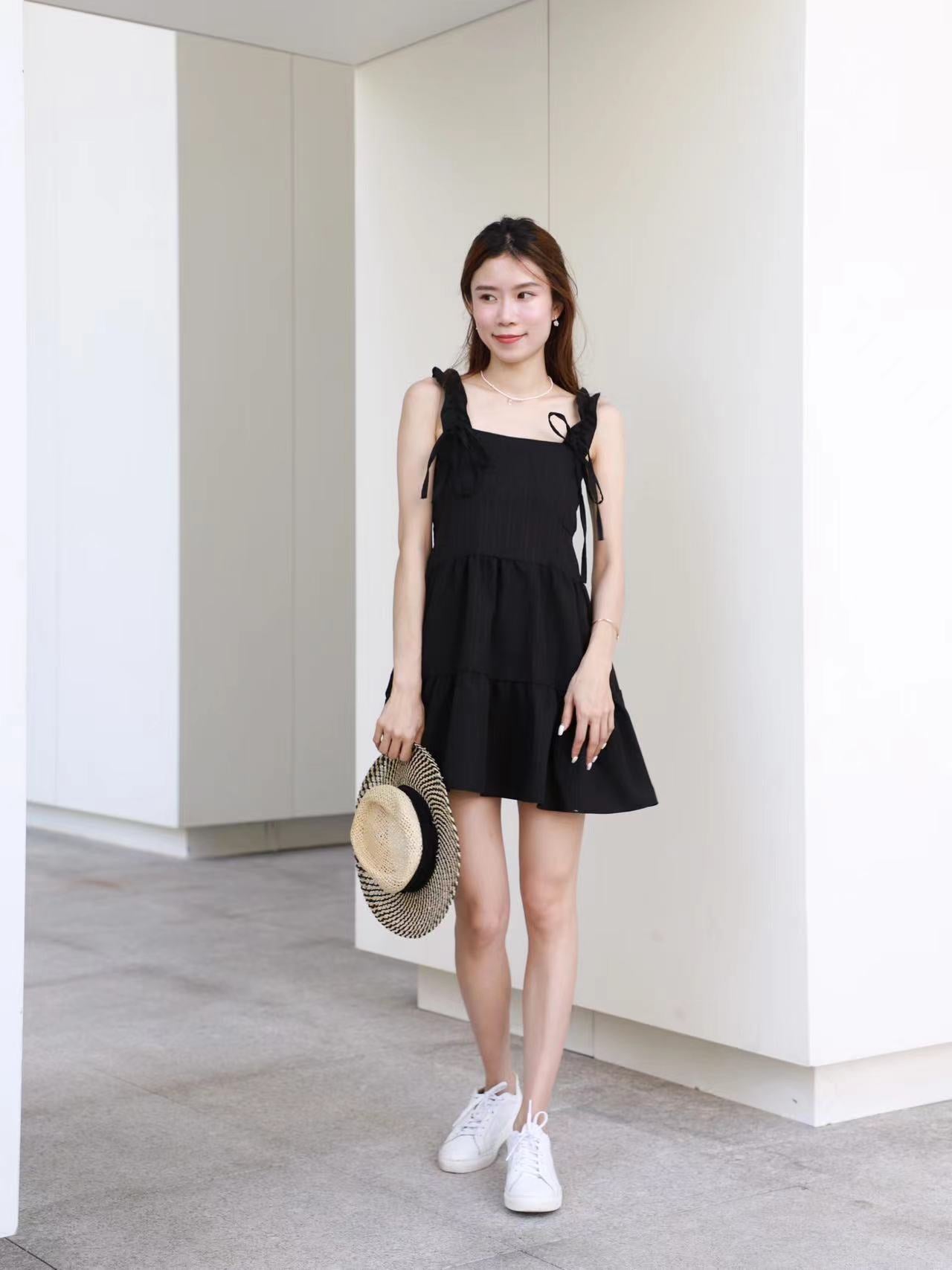THAI Ruffles Sleeves Cup Cake Mini Dress