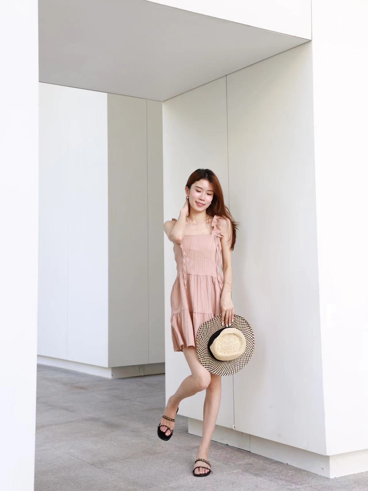 THAI Ruffles Sleeves Cup Cake Mini Dress